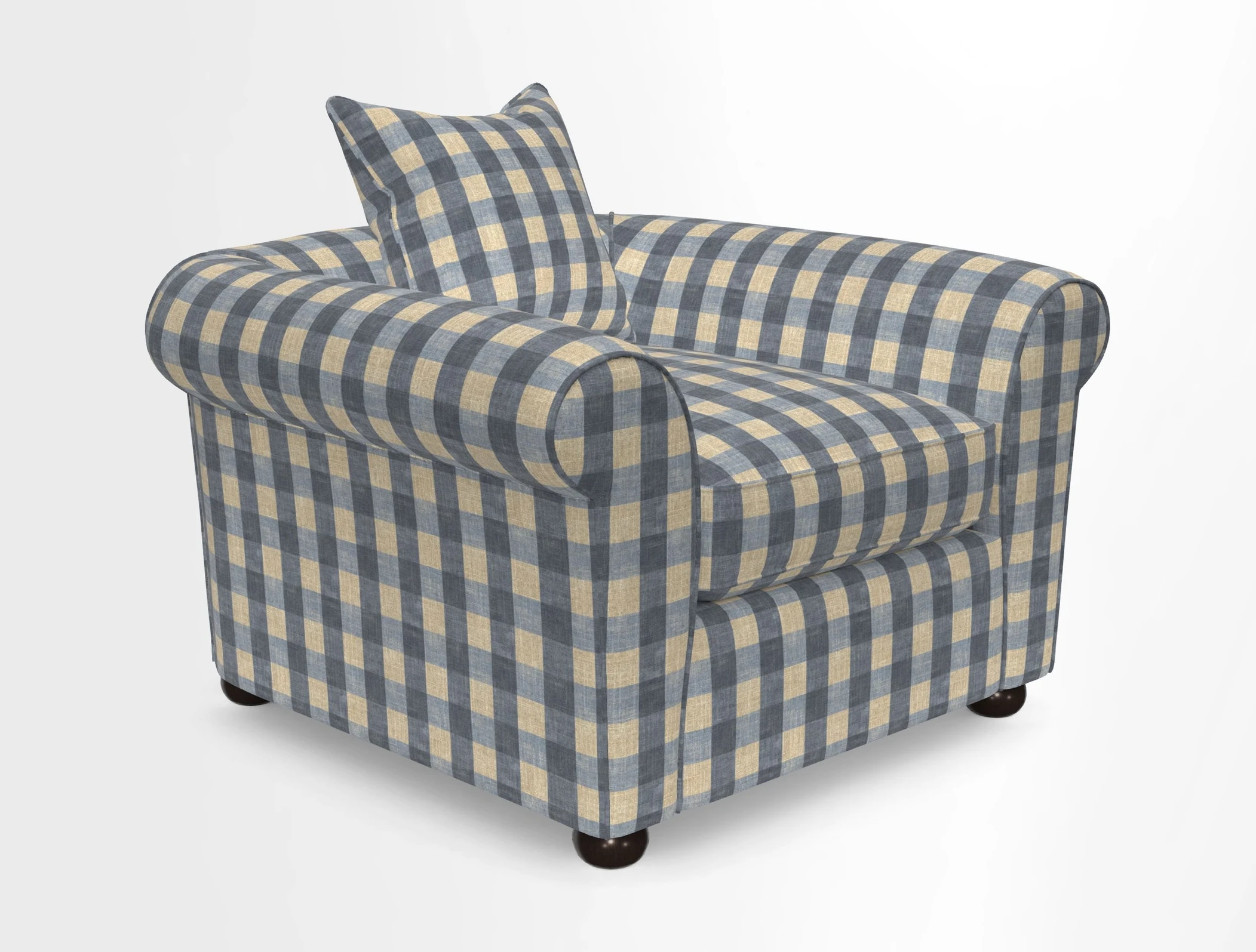 Lewes Chair in Two Tone Plain Biscuit