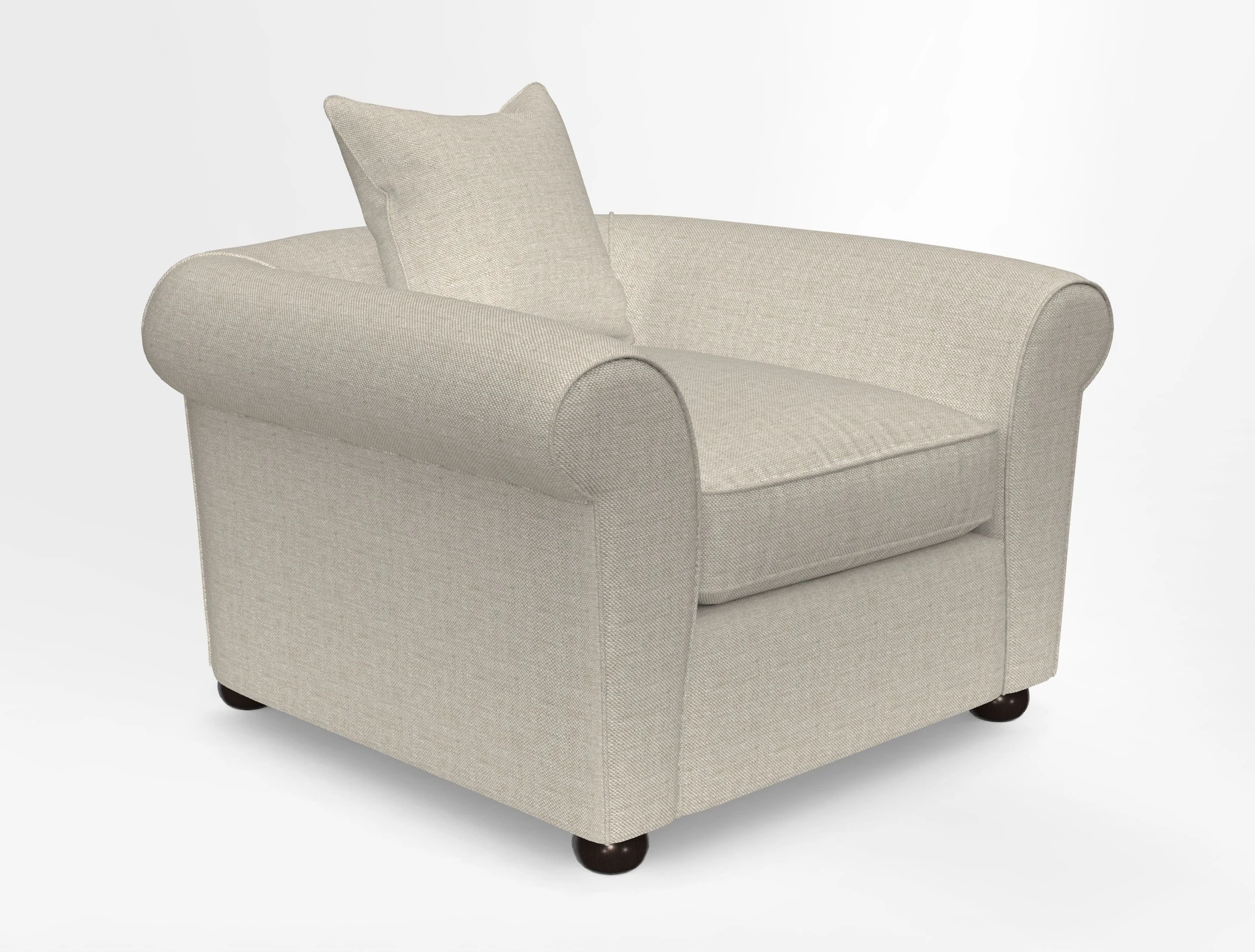 Lewes Chair in Two Tone Plain Biscuit