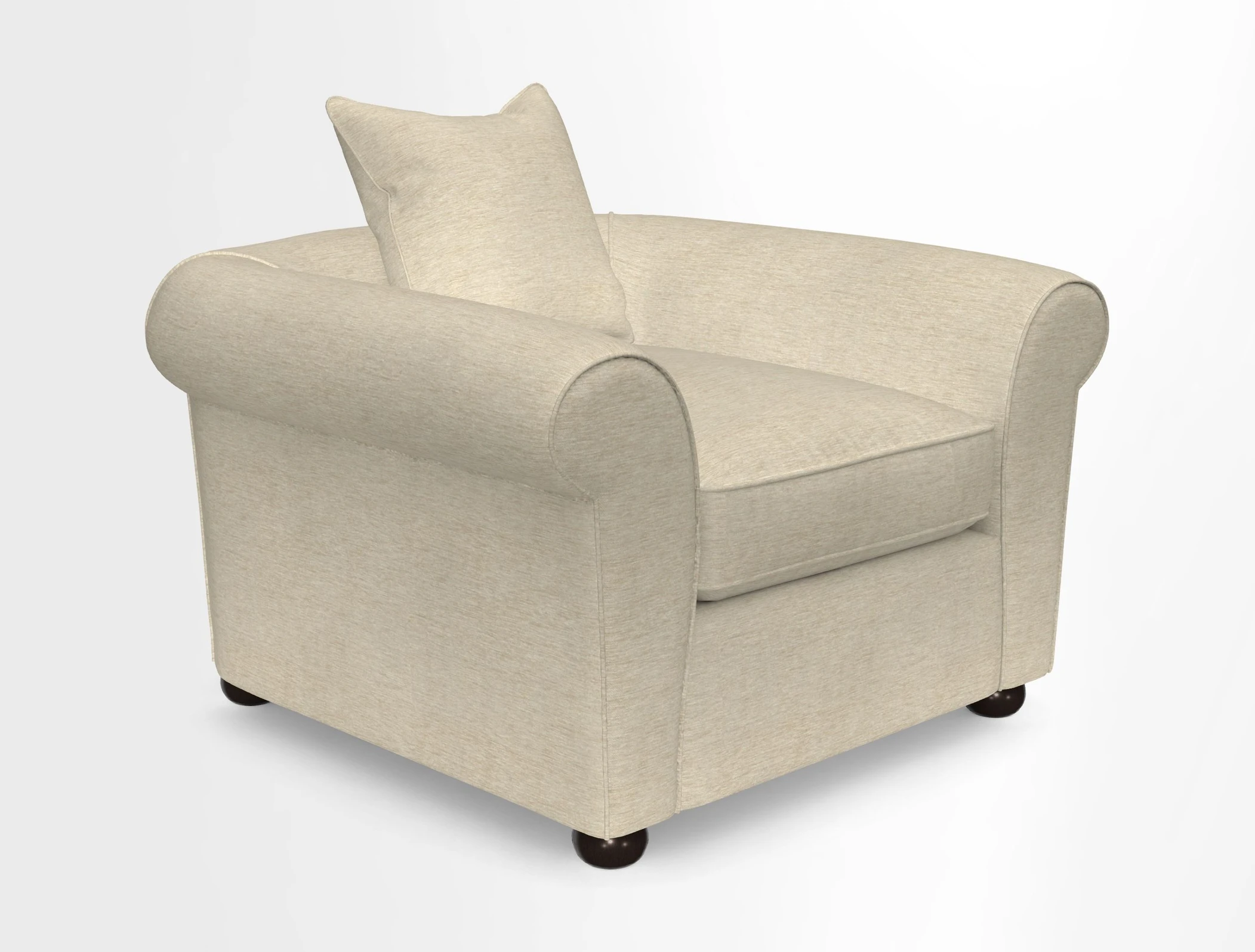 Lewes Chair in Two Tone Plain Biscuit