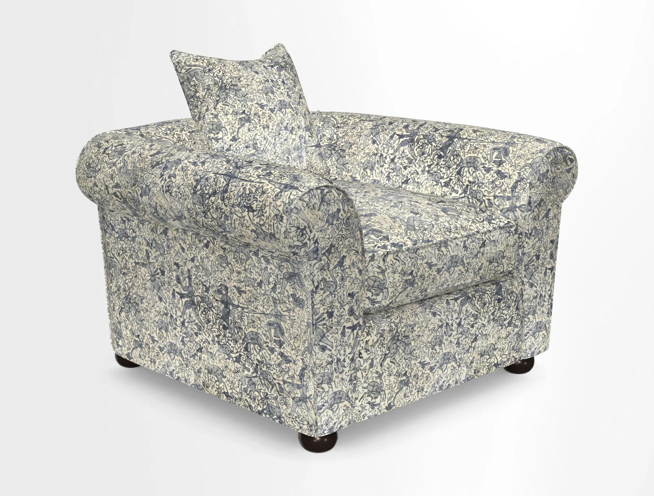 Lewes Chair in Two Tone Plain Biscuit