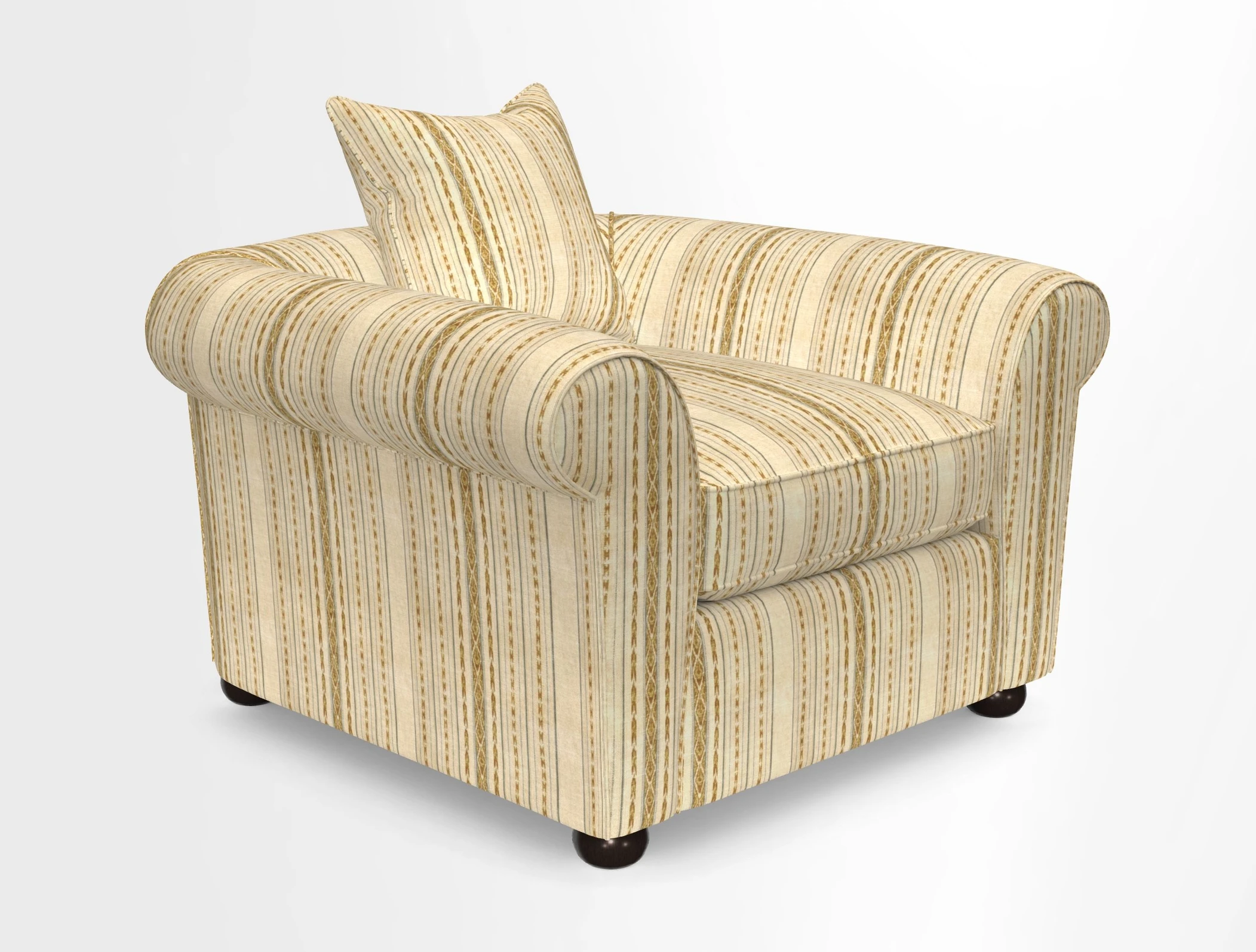 Lewes Chair in Two Tone Plain Biscuit