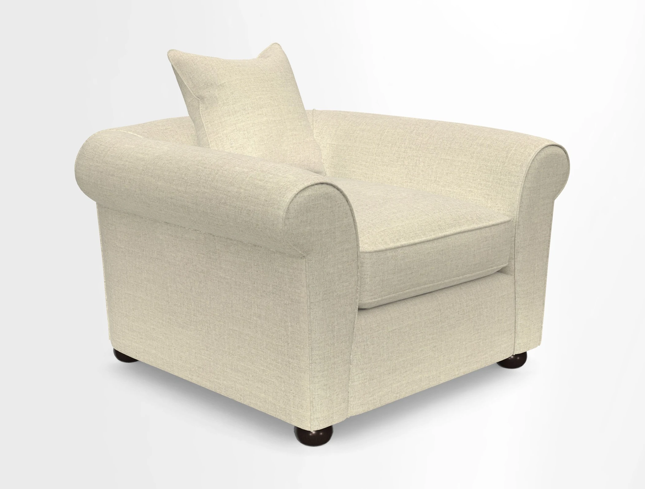 Lewes Chair in Two Tone Plain Biscuit