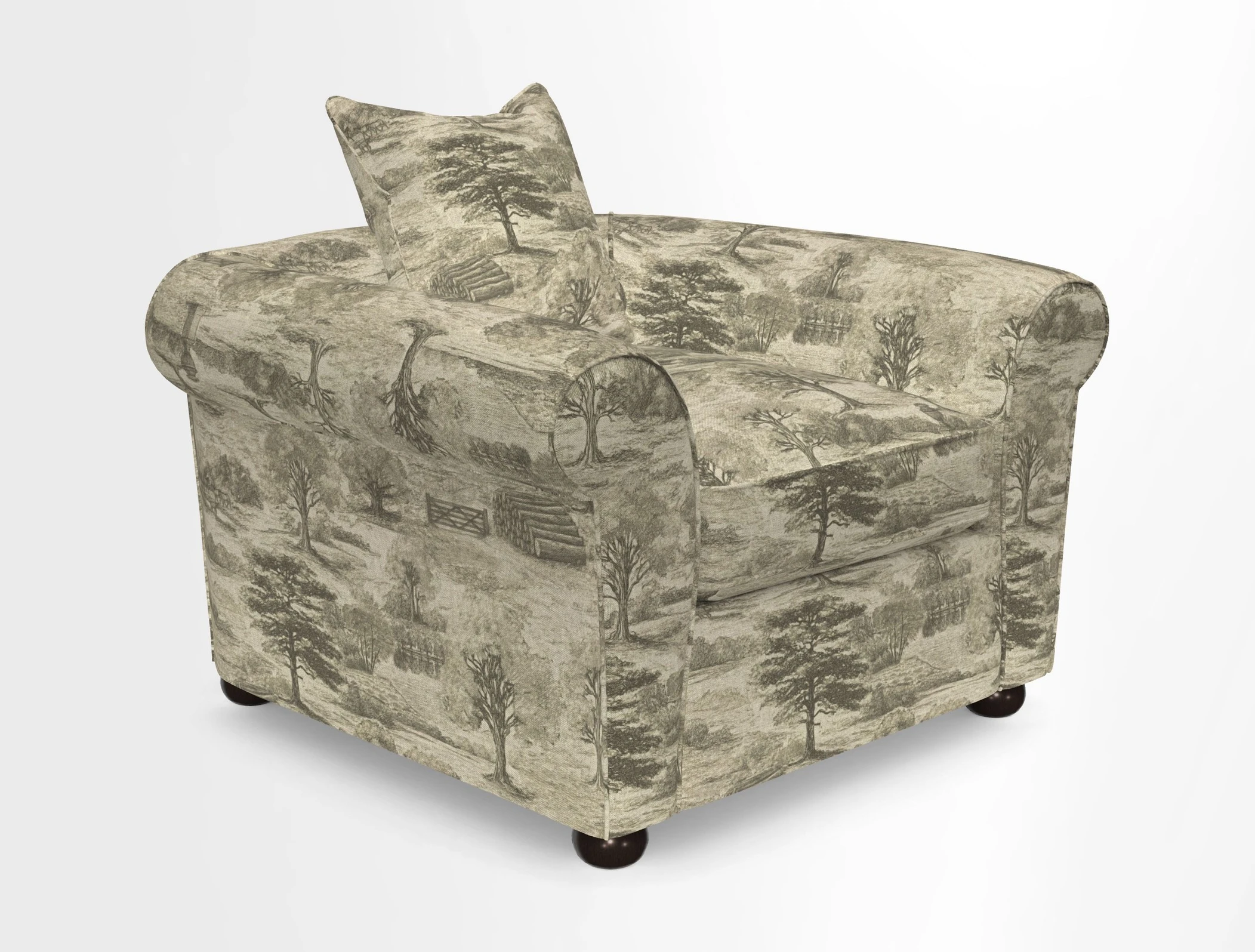Lewes Chair in Two Tone Plain Biscuit