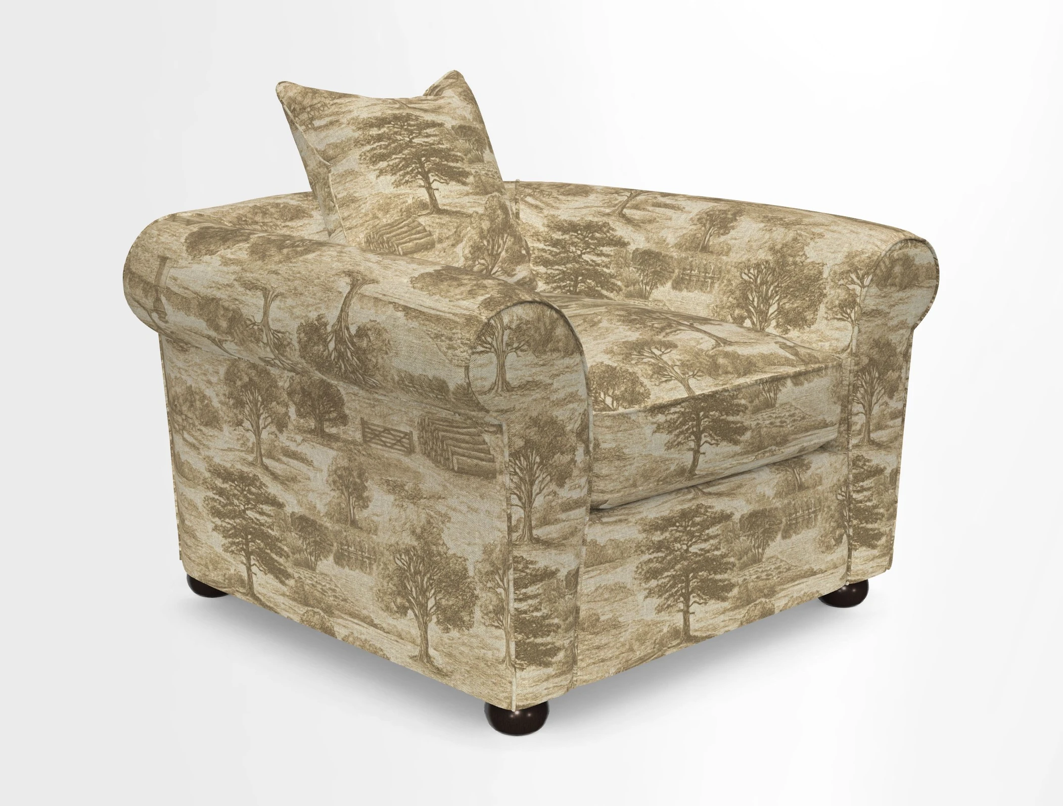 Lewes Chair in Two Tone Plain Biscuit