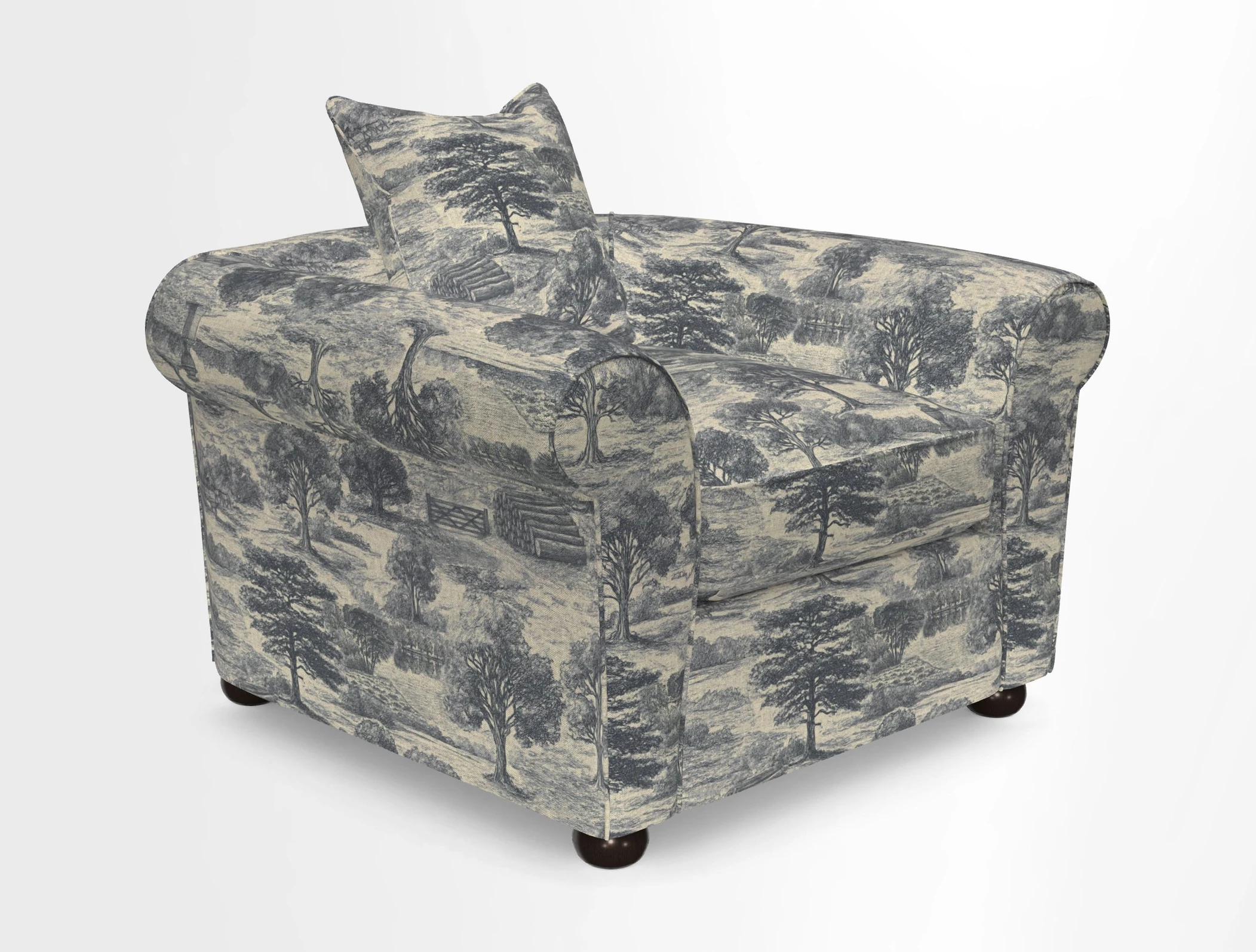 Lewes Chair in Two Tone Plain Biscuit