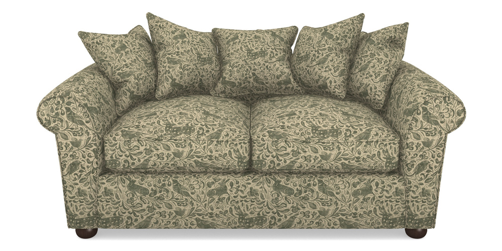 Product photograph of Lewes 3 Seater Sofa In V A Drawn From Nature - Bird And Rabbit - Dark Green from Sofas and Stuff Limited