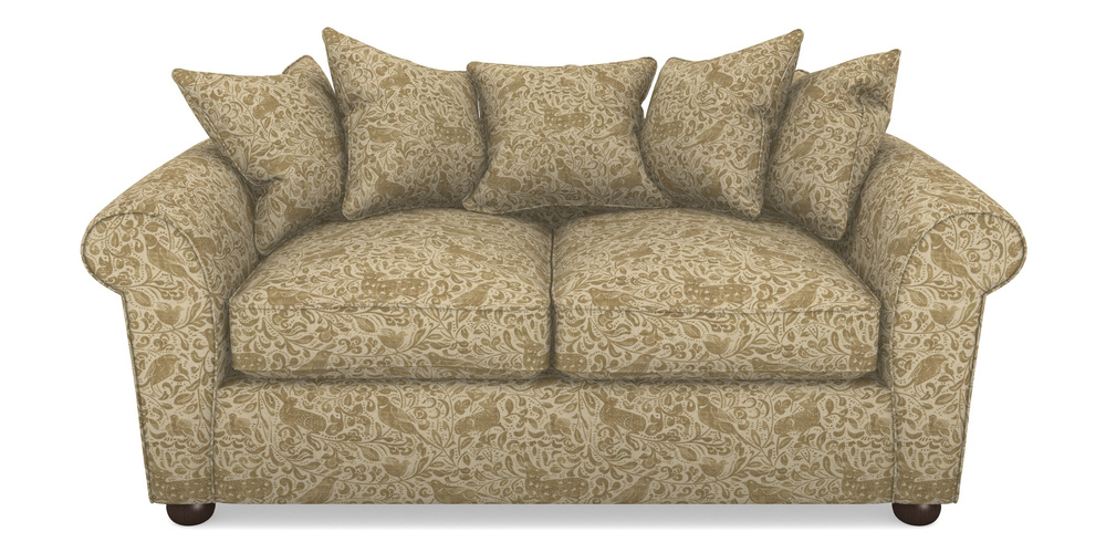 Product photograph of Lewes 3 Seater Sofa In V A Drawn From Nature - Bird And Rabbit - Gold from Sofas and Stuff Limited