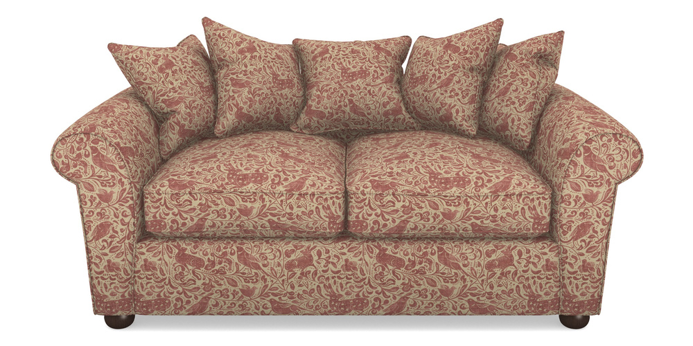 Product photograph of Lewes 3 Seater Sofa In V A Drawn From Nature - Bird And Rabbit - Red from Sofas and Stuff Limited