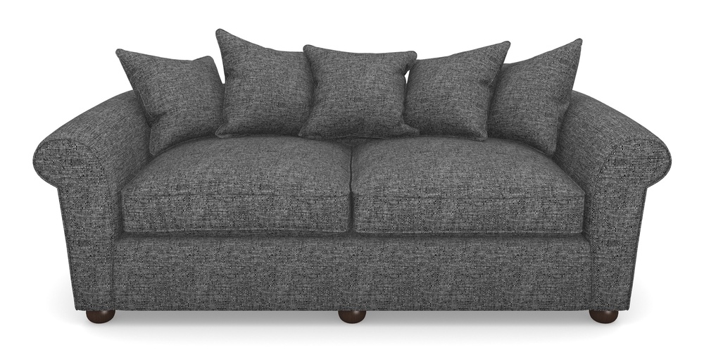 Product photograph of Lewes 4 Seater Sofa In Aqua Clean Hove - Charcoal from Sofas and Stuff Limited