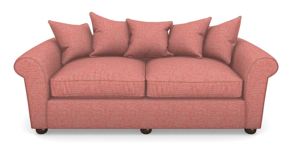 Product photograph of Lewes 4 Seater Sofa In Aqua Clean Hove - Chilli from Sofas and Stuff Limited