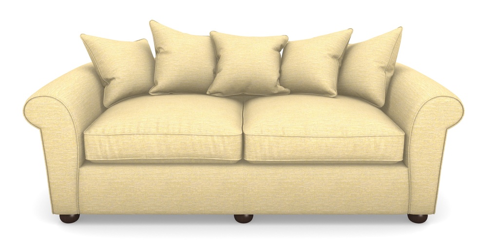 Product photograph of Lewes 4 Seater Sofa In Aqua Clean Hove - Lemon from Sofas and Stuff Limited