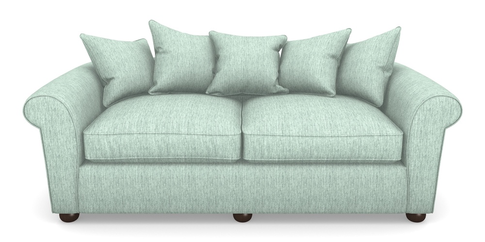 Product photograph of Lewes 4 Seater Sofa In Aqua Clean Tenby - Duck Egg from Sofas and Stuff Limited