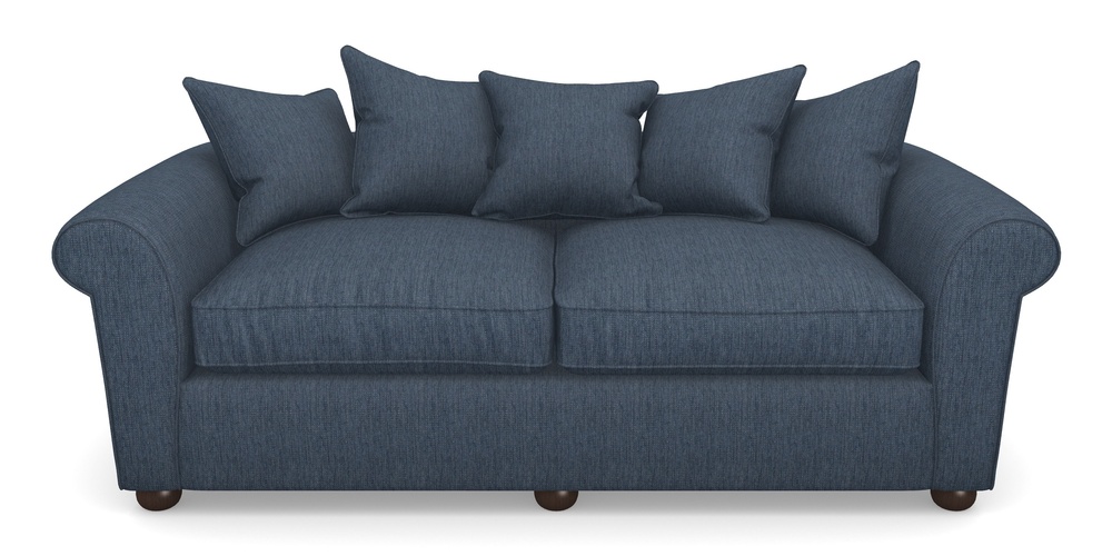 Product photograph of Lewes 4 Seater Sofa In Aqua Clean Tenby - Navy from Sofas and Stuff Limited