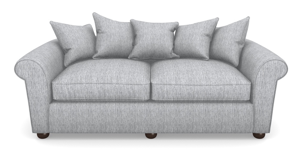 Product photograph of Lewes 4 Seater Sofa In Aqua Clean Tenby - Silver from Sofas and Stuff Limited