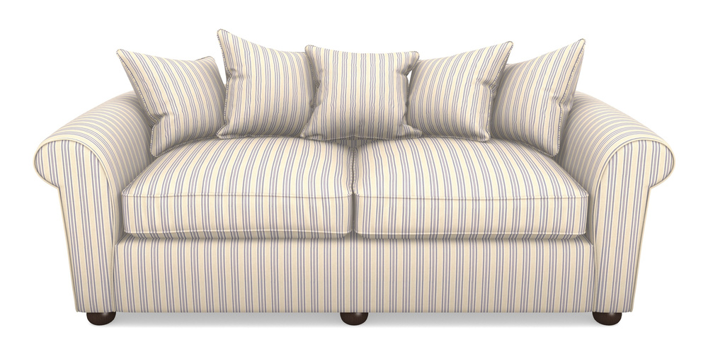 Product photograph of Lewes 4 Seater Sofa In Cloth 22 - Racing Stripes Ayr - Blueberry from Sofas and Stuff Limited