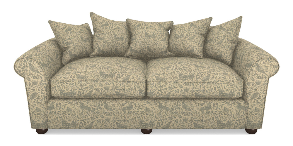 Product photograph of Lewes 4 Seater Sofa In V A Drawn From Nature - Bird And Rabbit - Duck Egg from Sofas and Stuff Limited