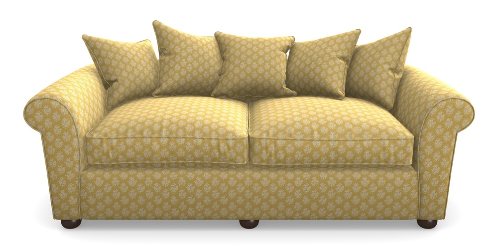 Product photograph of Lewes 4 Seater Sofa In Cloth 21 - Coral 1 - Canary from Sofas and Stuff Limited