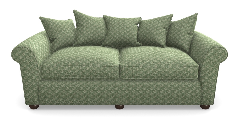 Product photograph of Lewes 4 Seater Sofa In Cloth 21 - Decorative Leaf - Forest from Sofas and Stuff Limited