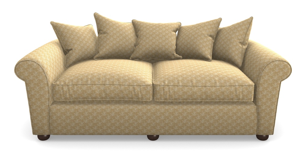 Product photograph of Lewes 4 Seater Sofa In Cloth 21 - Decorative Leaf - Quince from Sofas and Stuff Limited