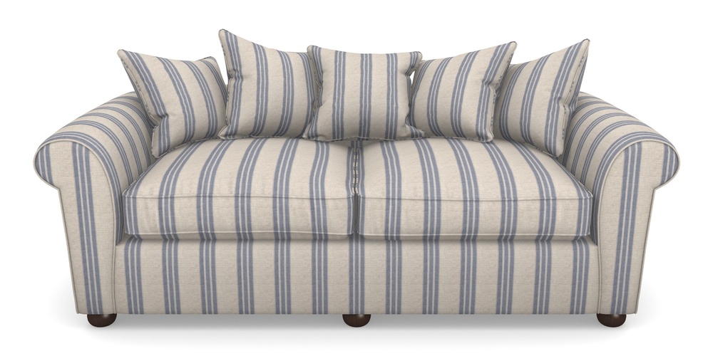 Product photograph of Lewes 4 Seater Sofa In Cloth 18 Stripes - Bengal - Indigo from Sofas and Stuff Limited