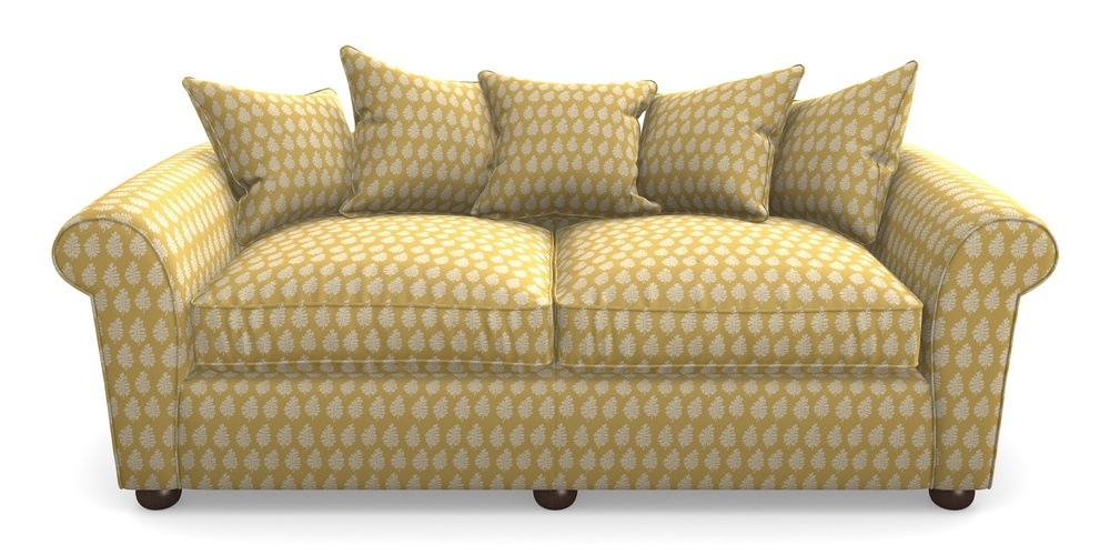 Product photograph of Lewes 4 Seater Sofa In Cloth 21 - Oak Leaf - Canary from Sofas and Stuff Limited