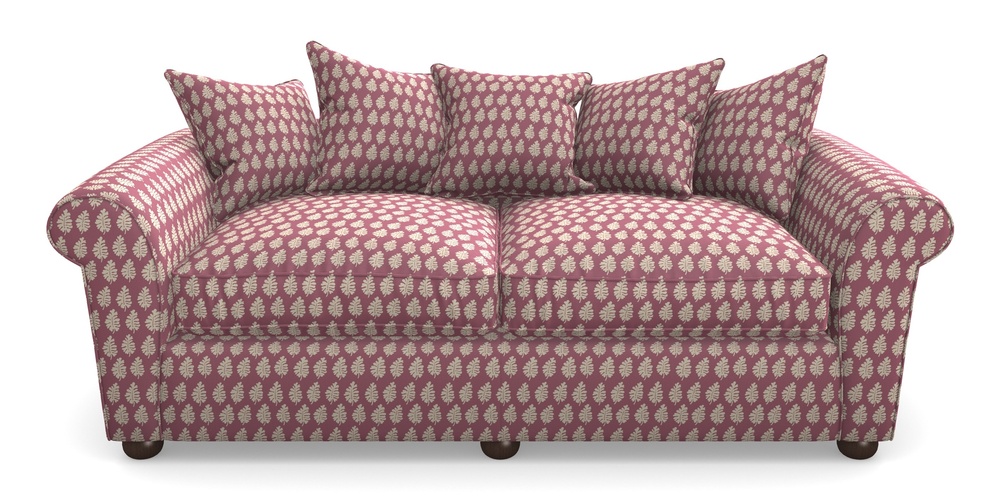 Product photograph of Lewes 4 Seater Sofa In Cloth 21 - Oak Leaf - Cassis from Sofas and Stuff Limited