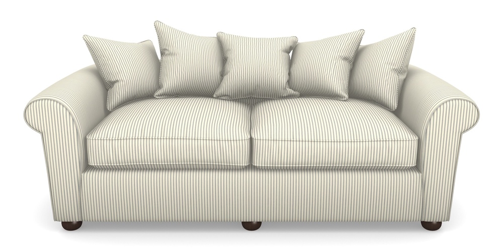 Product photograph of Lewes 4 Seater Sofa In Cotton Stripe - Airforce from Sofas and Stuff Limited