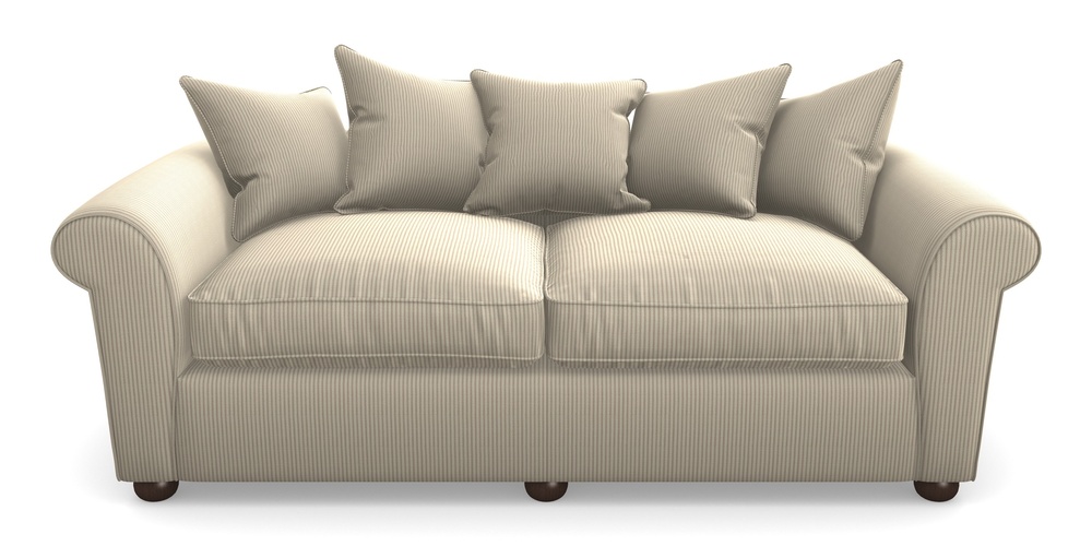 Product photograph of Lewes 4 Seater Sofa In Cloth 21 - Simple Stripe - Beech from Sofas and Stuff Limited