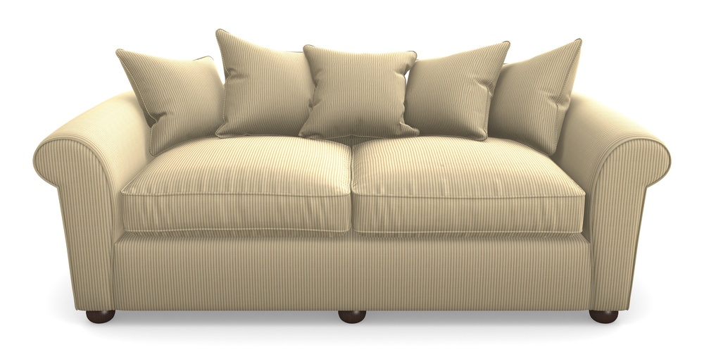 Product photograph of Lewes 4 Seater Sofa In Cloth 21 - Simple Stripe - Quince from Sofas and Stuff Limited