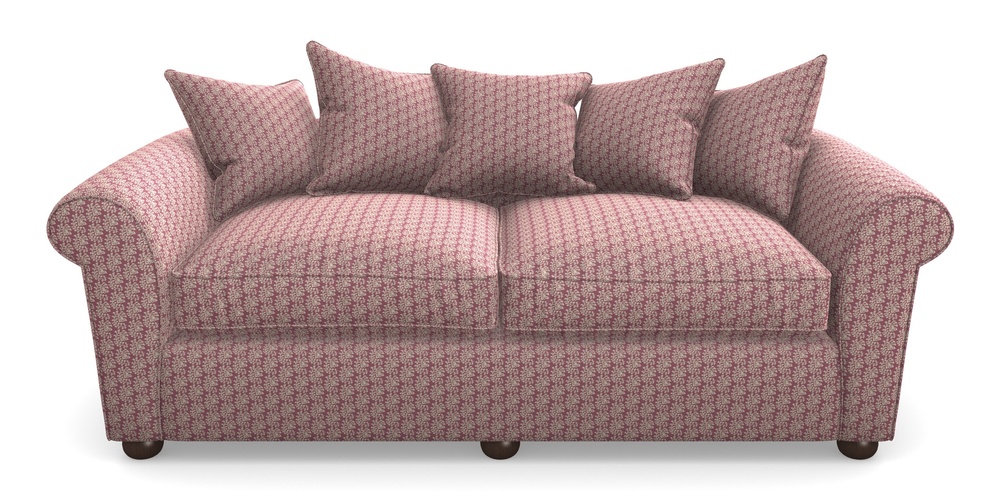 Product photograph of Lewes 4 Seater Sofa In Cloth 21 - Spring Twig - Cassis from Sofas and Stuff Limited