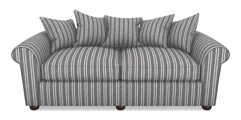 Product photograph of Lewes 4 Seater Sofa In Cloth 22 - Barcode - Deep Water from Sofas and Stuff Limited