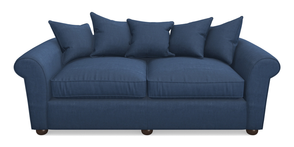 Product photograph of Lewes 4 Seater Sofa In Clever Tough And Eco Velvet - Agean from Sofas and Stuff Limited