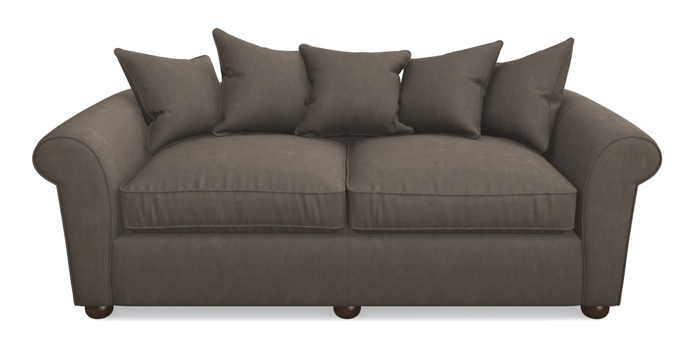 Product photograph of Lewes 4 Seater Sofa In Clever Tough And Eco Velvet - Chrome from Sofas and Stuff Limited