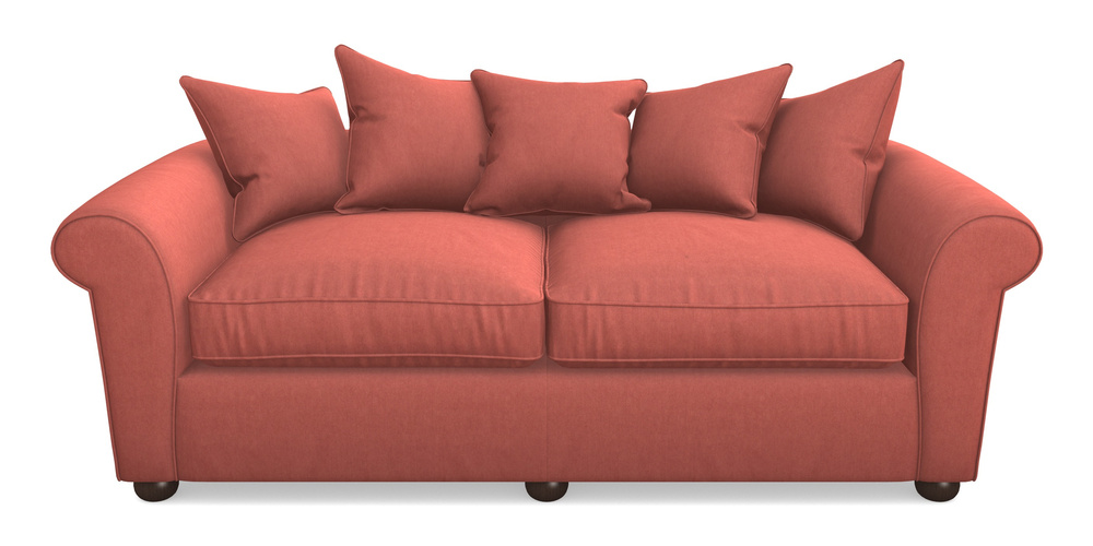 Product photograph of Lewes 4 Seater Sofa In Clever Tough And Eco Velvet - Damson from Sofas and Stuff Limited