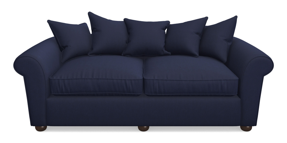 Product photograph of Lewes 4 Seater Sofa In Clever Tough And Eco Velvet - Indigo from Sofas and Stuff Limited