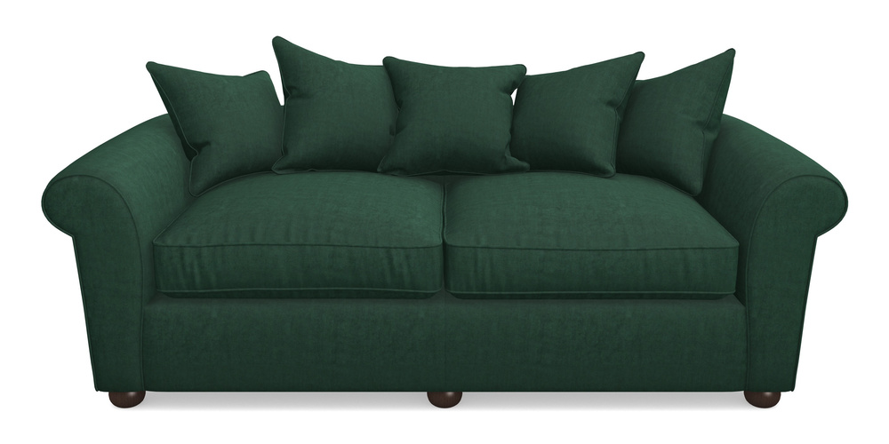 Product photograph of Lewes 4 Seater Sofa In Clever Tough And Eco Velvet - Pine from Sofas and Stuff Limited