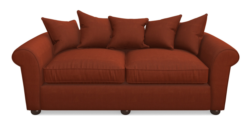 Product photograph of Lewes 4 Seater Sofa In Clever Tough And Eco Velvet - Tawny from Sofas and Stuff Limited