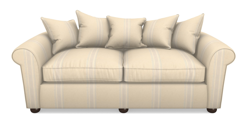 Product photograph of Lewes 4 Seater Sofa In Cloth 22 - Racing Stripes Cheltenham - Dove from Sofas and Stuff Limited