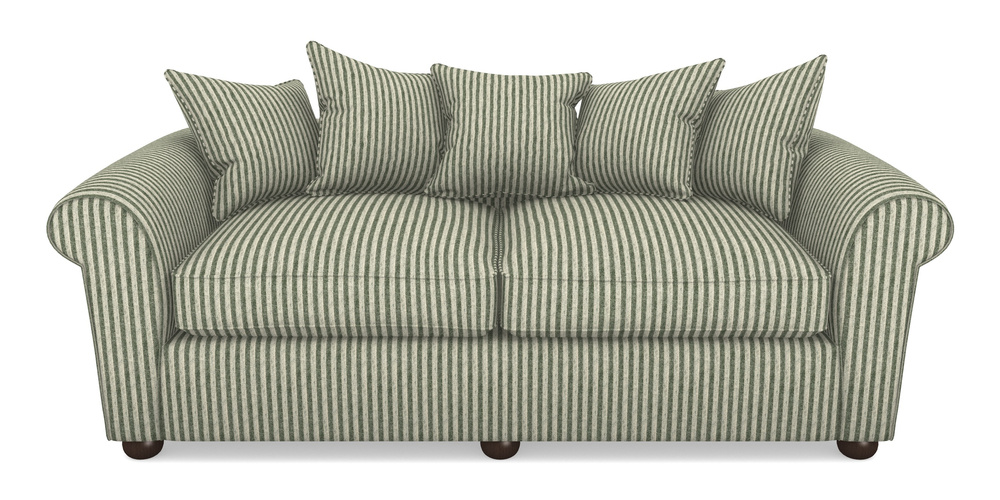 Product photograph of Lewes 4 Seater Sofa In Cloth 22 - Pinstripe - Courgette from Sofas and Stuff Limited