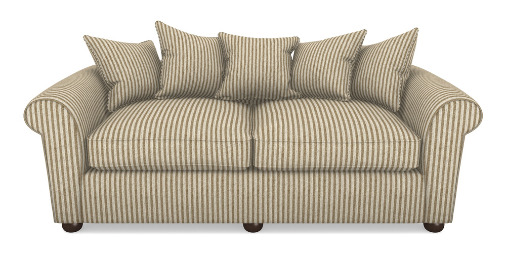 Product photograph of Lewes 4 Seater Sofa In Cloth 22 - Pinstripe - Fallen Leaf from Sofas and Stuff Limited