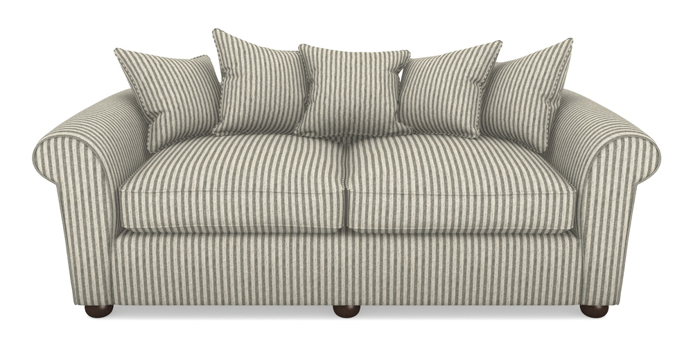 Product photograph of Lewes 4 Seater Sofa In Cloth 22 - Pinstripe - Seal from Sofas and Stuff Limited