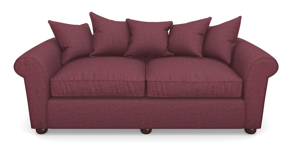 Product photograph of Lewes 4 Seater Sofa In Easy Clean Plain - Chianti from Sofas and Stuff Limited