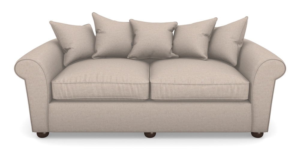 Product photograph of Lewes 4 Seater Sofa In Easy Clean Plain - Cream from Sofas and Stuff Limited