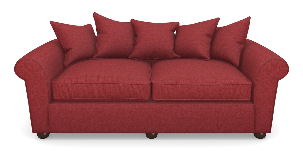 Product photograph of Lewes 4 Seater Sofa In Easy Clean Plain - Claret from Sofas and Stuff Limited