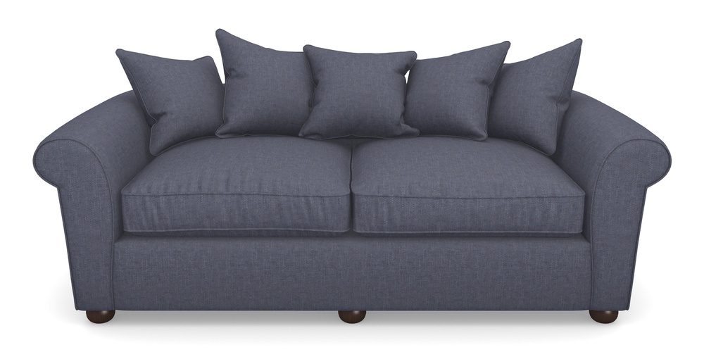 Product photograph of Lewes 4 Seater Sofa In Easy Clean Plain - Navy from Sofas and Stuff Limited