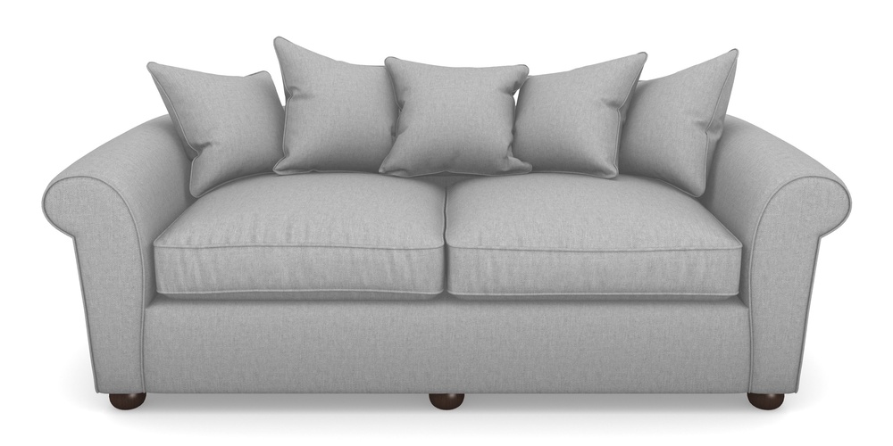 Product photograph of Lewes 4 Seater Sofa In Easy Clean Plain - Silver from Sofas and Stuff Limited