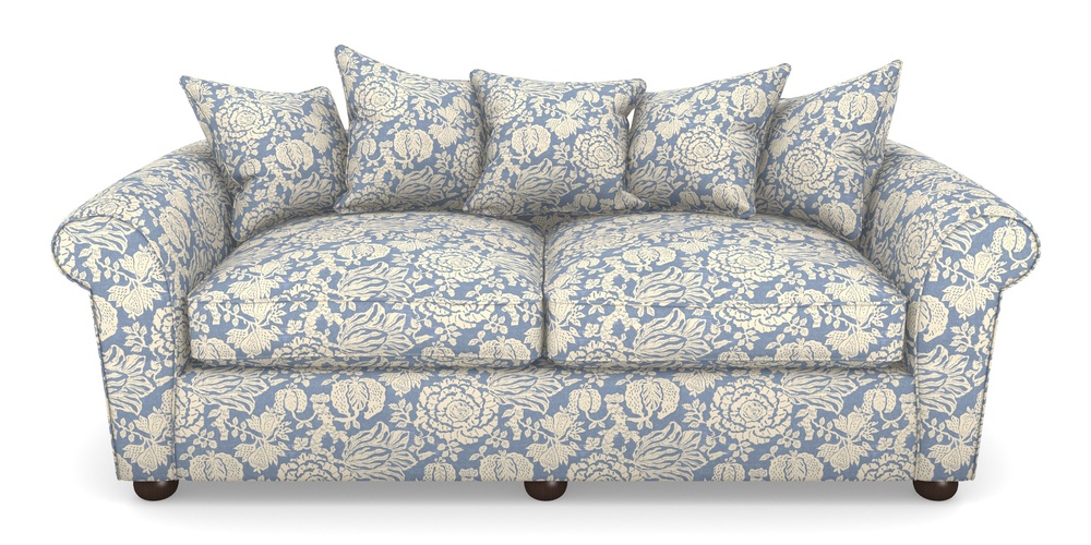 Product photograph of Lewes 4 Seater Sofa In V A Brompton Collection - Flowering Kale - Morning Blue from Sofas and Stuff Limited