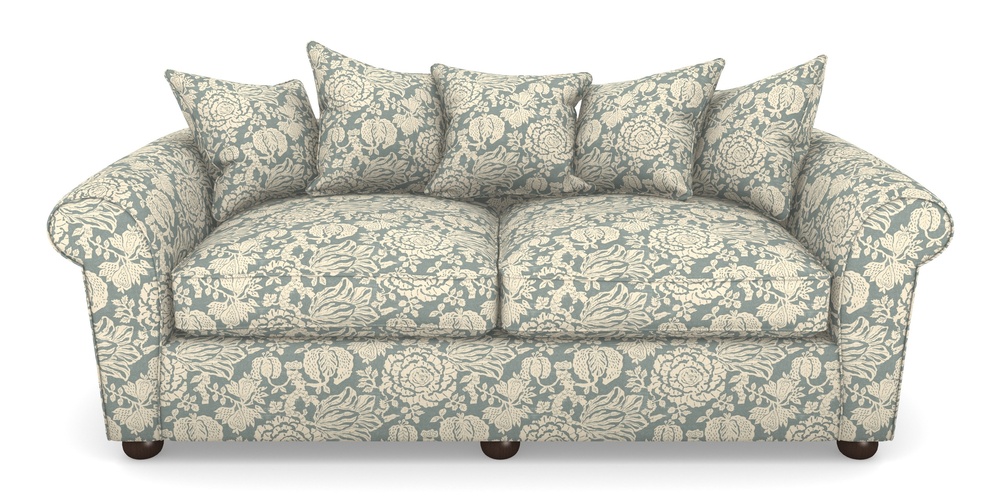 Product photograph of Lewes 4 Seater Sofa In V A Brompton Collection - Flowering Kale - Pebble from Sofas and Stuff Limited