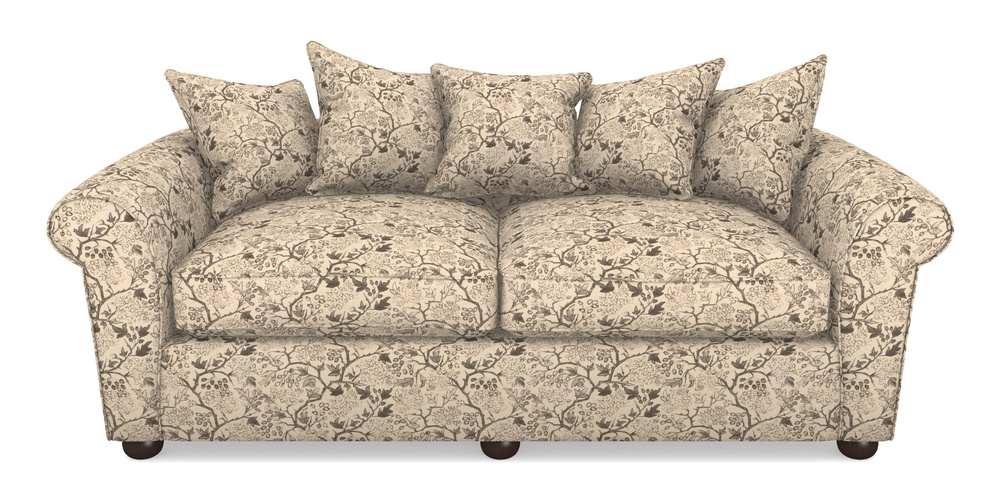 Product photograph of Lewes 4 Seater Sofa In Rhs Collection - Gertrude Jekyll Linen Cotton Blend - Brown from Sofas and Stuff Limited