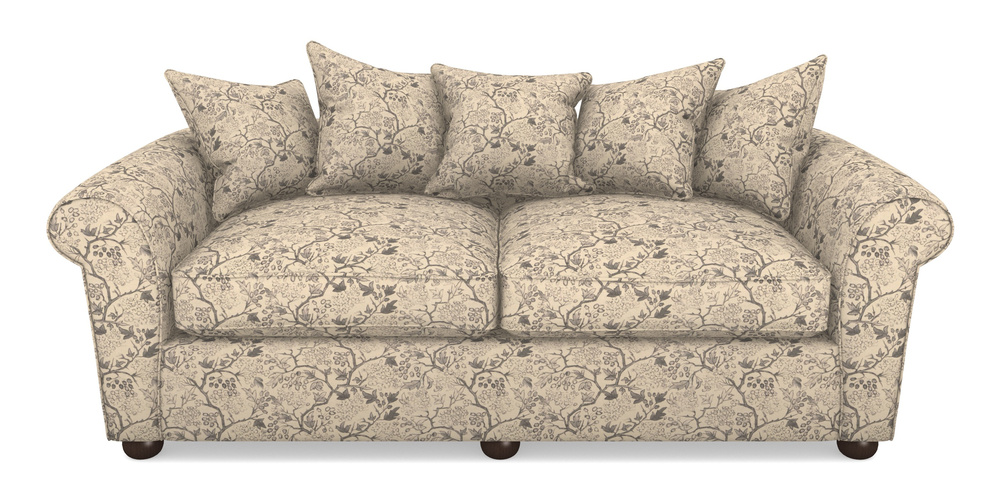 Product photograph of Lewes 4 Seater Sofa In Rhs Collection - Gertrude Jekyll Linen Cotton Blend - Grey from Sofas and Stuff Limited